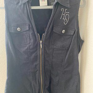 Womens harley davidson zip up shirt